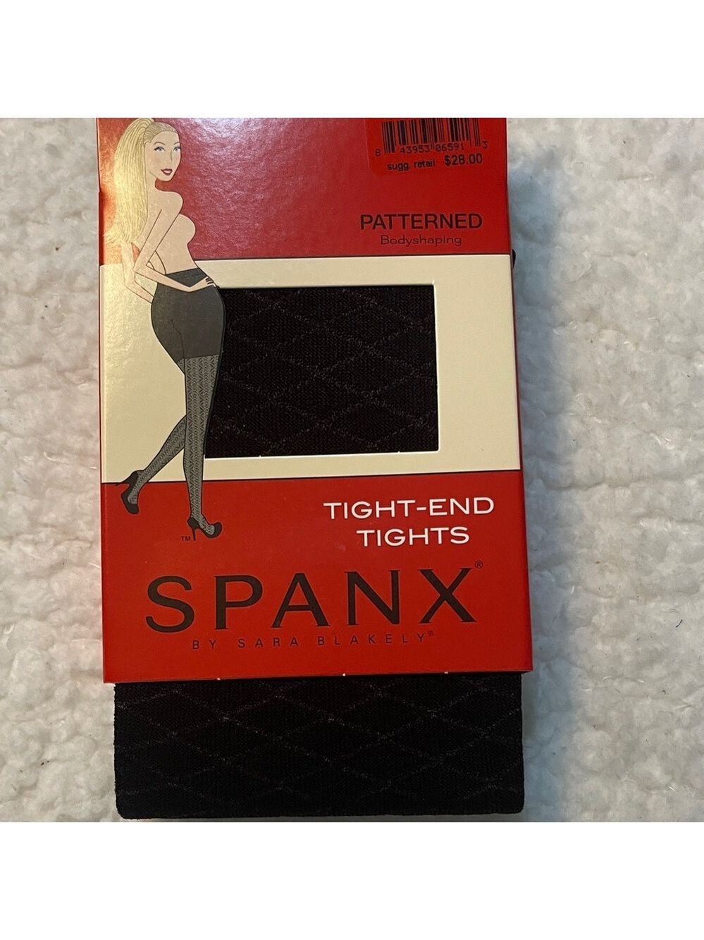 SPANX Black Diamond Pattern Tights
